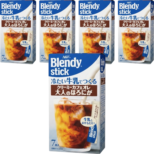 Blendy stick 牛奶微苦奶香咖啡, 6.5g, 5套, 7個裝