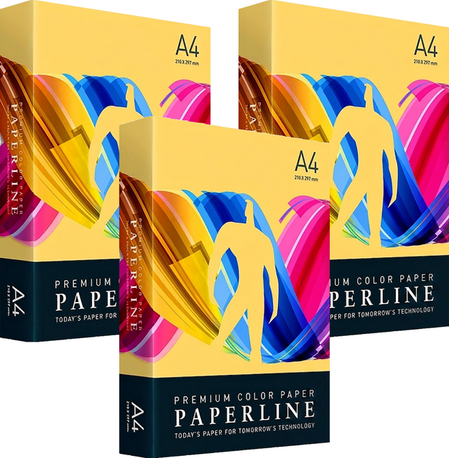 PAPERLINE 彩色影印紙 PL200 金黃色 80磅, A4, 1500張