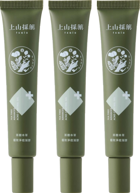 tsaio 上山採藥 茶樹本草極致淨痘凝膠, 20g, 3件