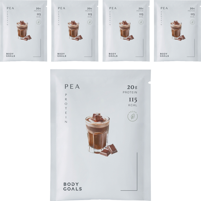 BODY GOALS 多效豌豆蛋白飲 醇黑可可, 31g, 5個