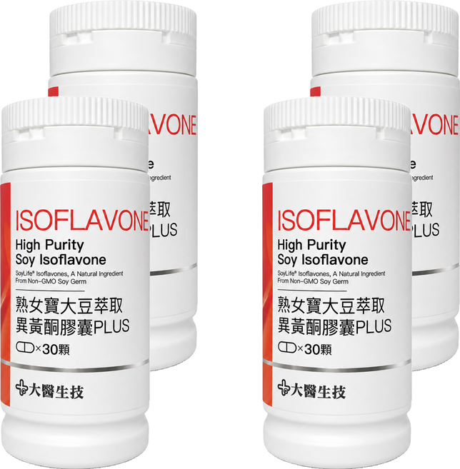 大醫生技 熟女寶大豆萃取異黃酮膠囊PLUS, 4個, 30顆