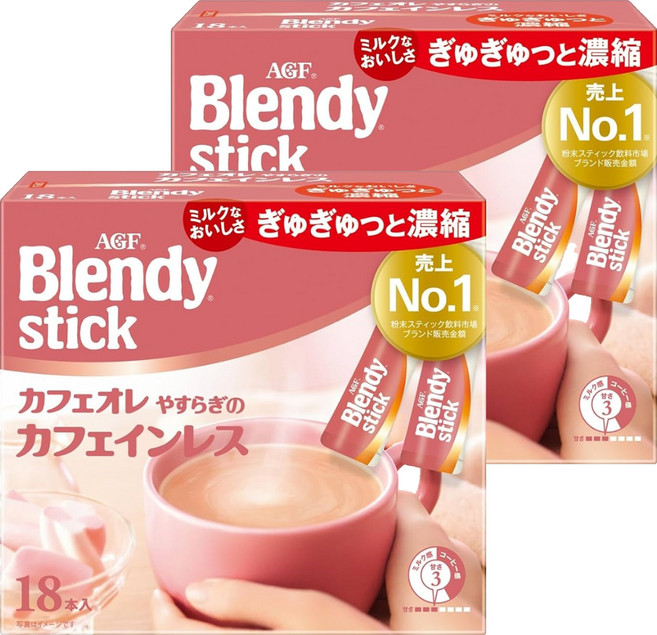 AGF Blendy 柔和咖啡即溶飲品, 7.3g, 18條, 2盒