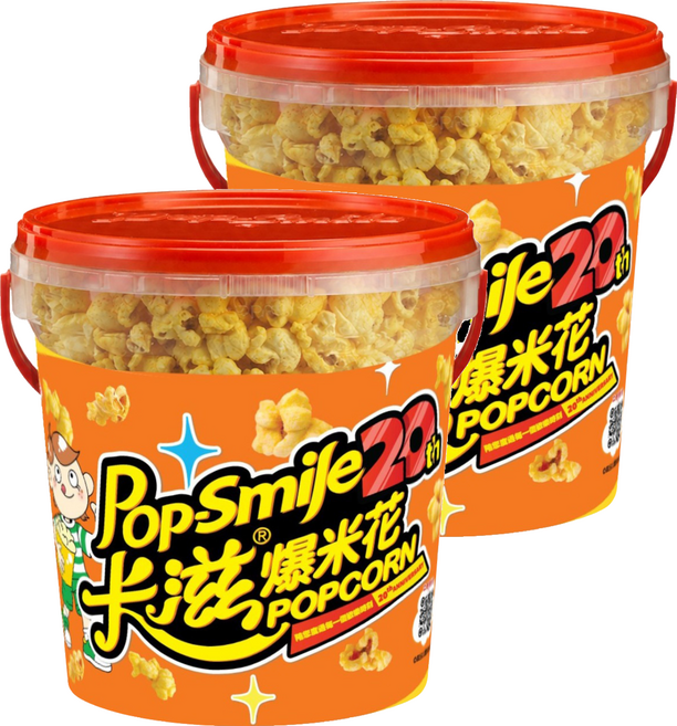 Pop-Smile 卡滋 爆米花 巧達起司 甜, 150g, 2個