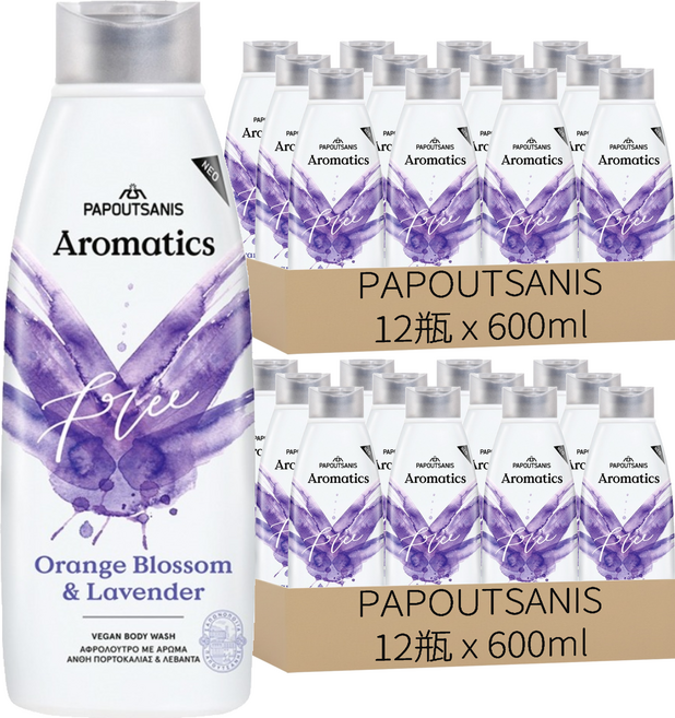 Aromatics 維他命E保濕沐浴露 薰衣草&橙花, 24個, 600ml