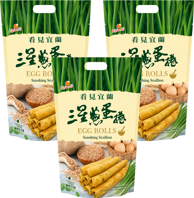 Chiao-E 巧益 三星蔥蛋捲, 144g, 3個