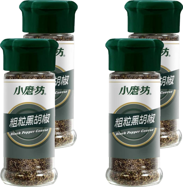 小磨坊 粗粒黑胡椒, 30g, 4個