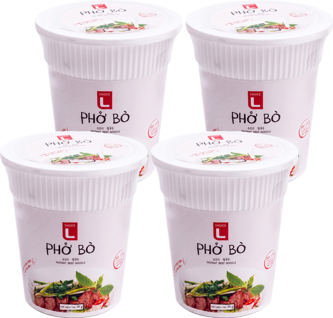 CHOICe L 牛肉味河粉, 50g, 4個