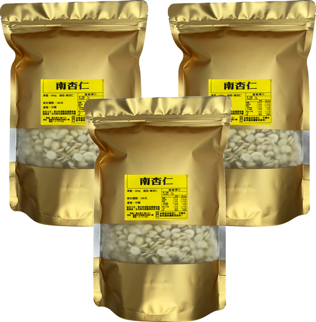 蔘大王 南杏仁 甜杏厚片煮杏仁茶專用, 600g, 3個