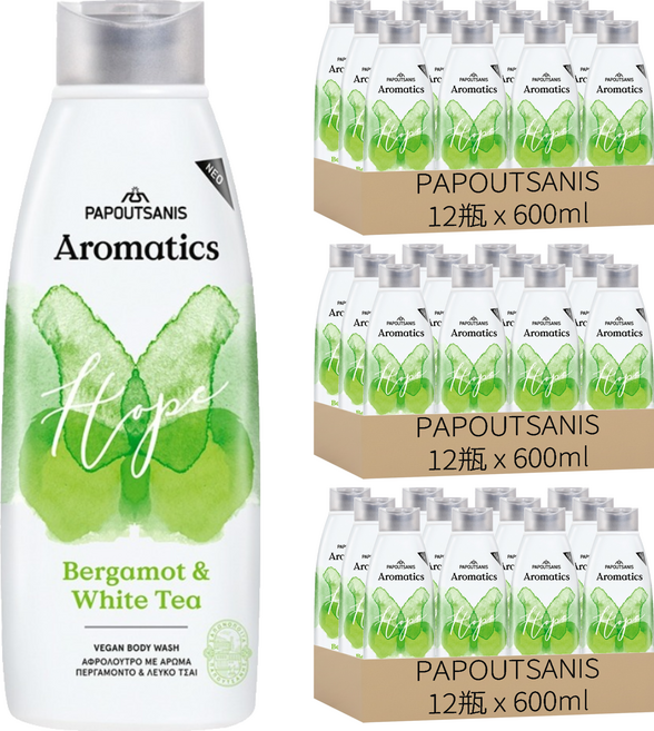 Aromatics 維他命E保濕沐浴露 甜檸檬&白茶, 36個, 600ml