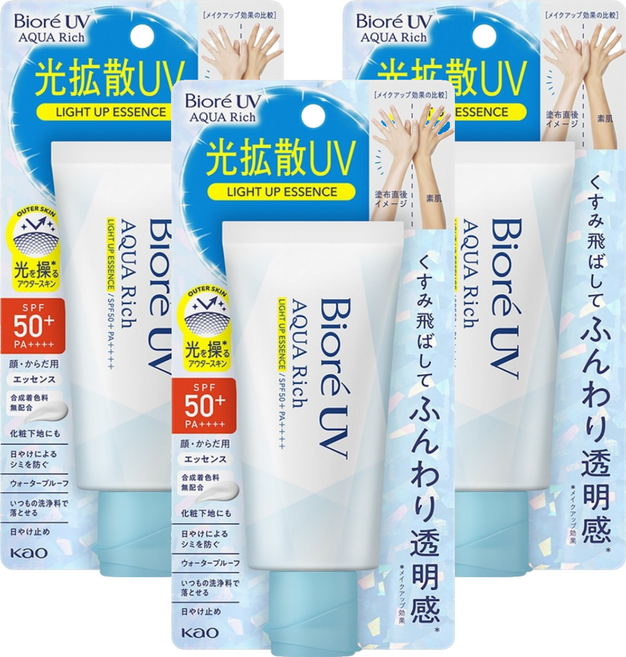 Biore 蜜妮 含水防曬幻光水凝乳 SPF50+ PA++++, 70g, 3件