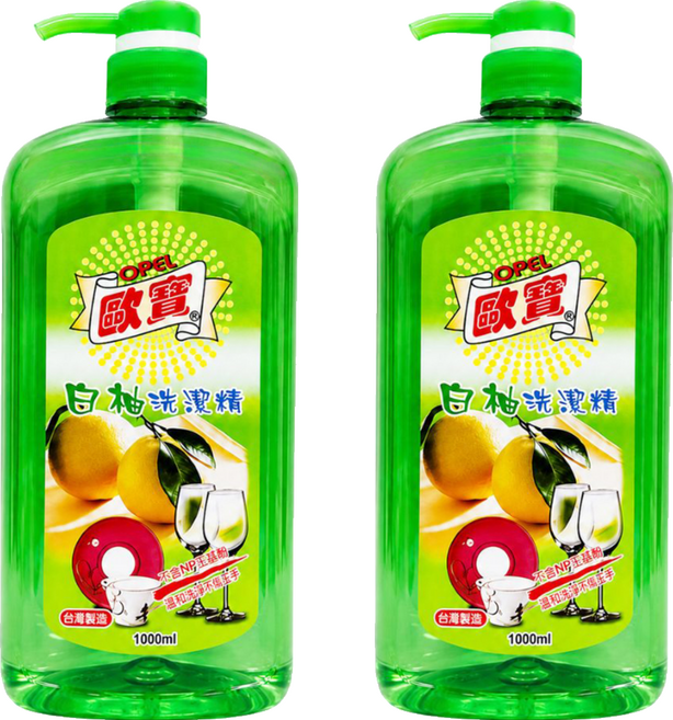 OPEL 歐寶 白柚洗潔精 壓頭款, 2個, 1L