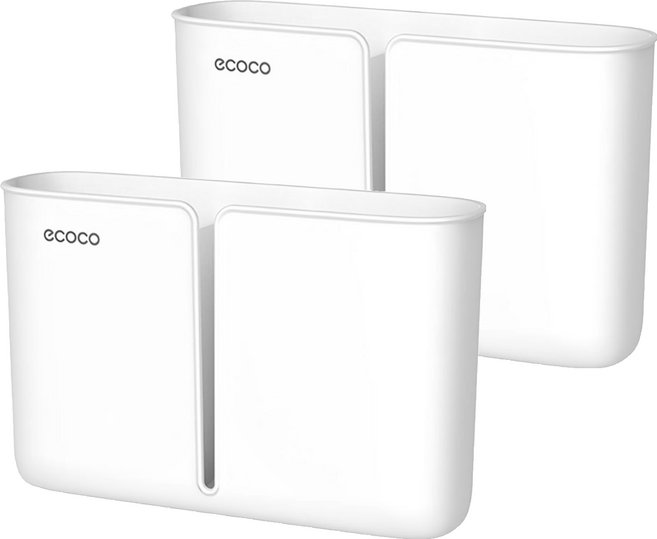 ecoco 意可可 多功能壁掛抽取式置物盒, 顏色隨機, 2個
