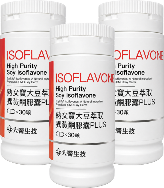 大醫生技 熟女寶大豆萃取異黃酮膠囊PLUS, 3個, 30顆