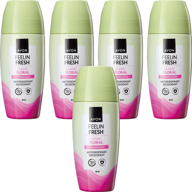 AVON 雅芳 典雅花香體香劑 升級版, 5個, 40ml