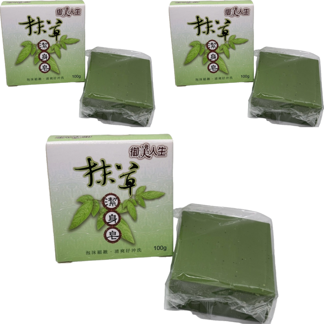 御美人生 抹草潔身皂, 100g, 3個
