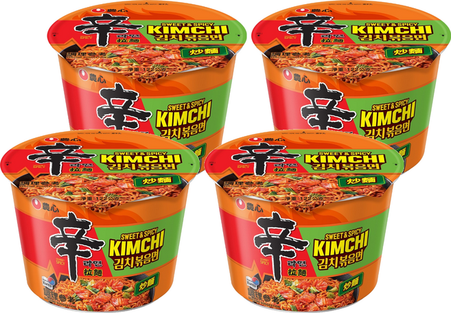 NONGSHIM 農心 辛辣白菜炒麵大碗麵 122g, 4個裝