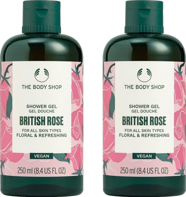 THE BODY SHOP 美體小舖 台灣公司貨 嫩膚沐浴膠 英皇玫瑰, 2個, 250ml