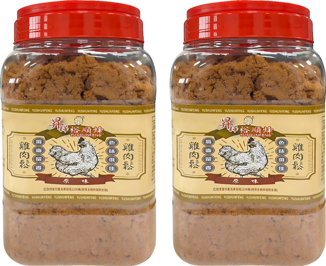 昇樺食品 雞肉鬆 原味, 1kg, 2個