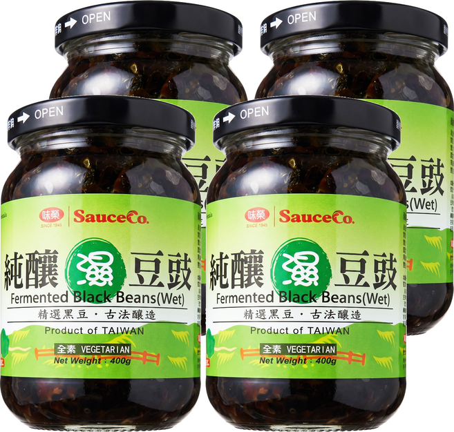 味榮 純釀濕豆豉, 400g, 4個