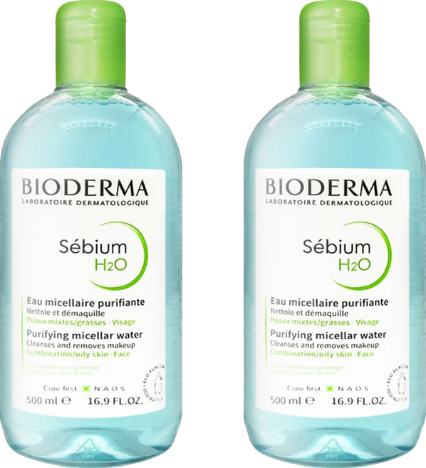 BIODERMA 平衡控油潔膚液, 2件, 500ml