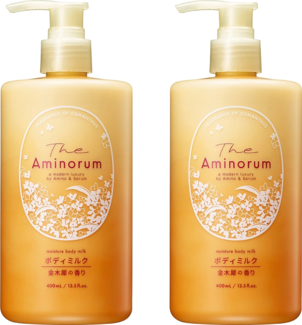 KUMANO 熊野油脂 氨基酸金木犀潤膚乳, 2個, 400ml