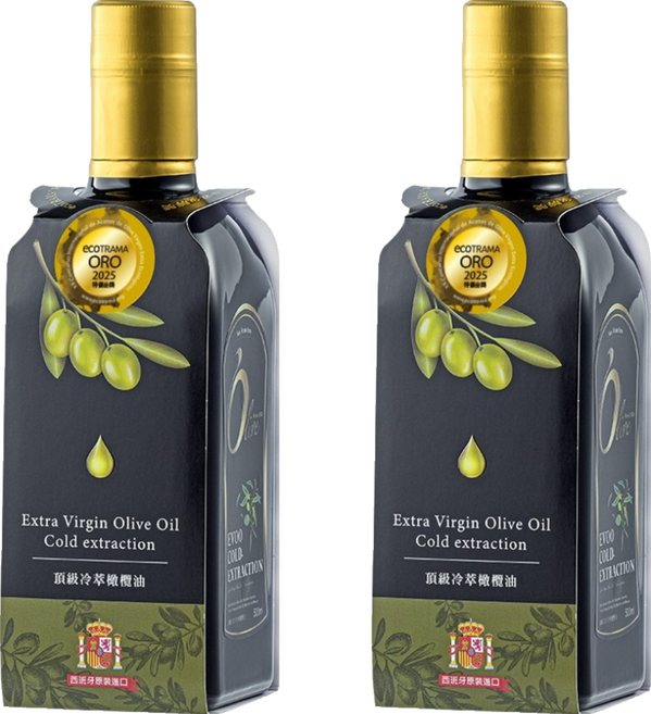 Borganic 博能生機 西班牙頂級冷萃初榨橄欖油, 2個, 500ml