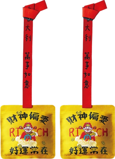 BEIWED 貝薇美學 財神偏愛八方來財吉祥刺繡香氛包, 40g, 2個, 桂花