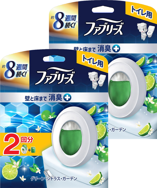febreze 風倍清 日本原裝進口 廁所消臭芳香劑 6.3ml + 補充包 6.3ml, 2套, 12.6ml, 綠柑橘花園