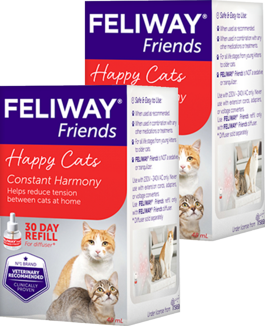 FELIWAY 費利威 多貓好朋友補充瓶, 2個, 48ml, 情緒穩定
