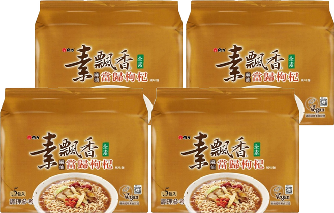維力 素飄香 麻油當歸枸杞風味麵 80g, 20包