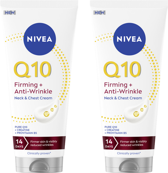 NIVEA 妮維雅 台灣公司貨 Q10抗痕撫紋身體修護霜, 2個, 200ml