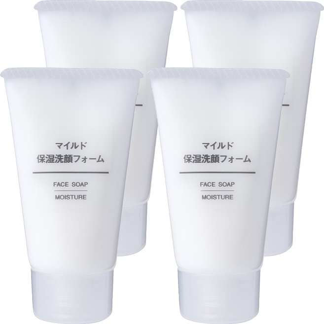 MUJI 無印良品 溫和保濕洗面乳, 30g, 4條