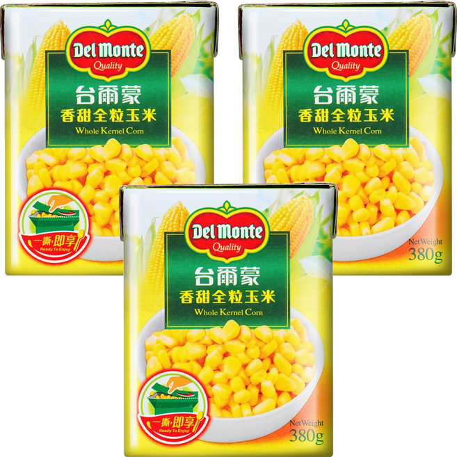 Del Monte 香甜全粒玉米, 380g, 3罐