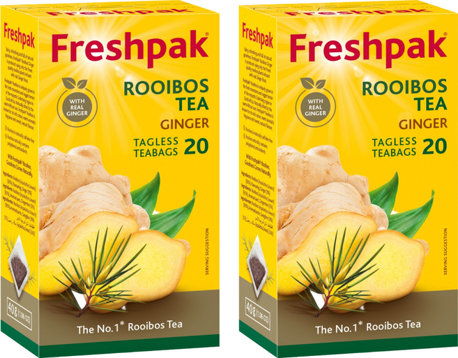 Freshpak 生薑風味 南非國寶茶 博士茶, 2g, 2套, 20個裝