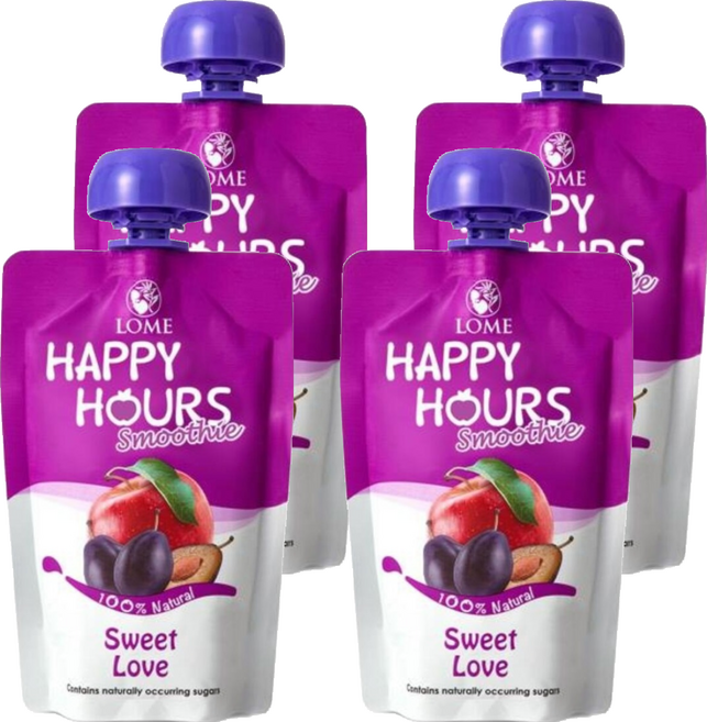 HAPPY HOURS 生機纖果飲 蘋果 + 洋棗, 100g, 4包