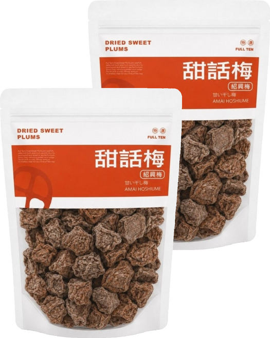 FULL TEN 富田 甜話梅 紹興梅, 2個, 300g