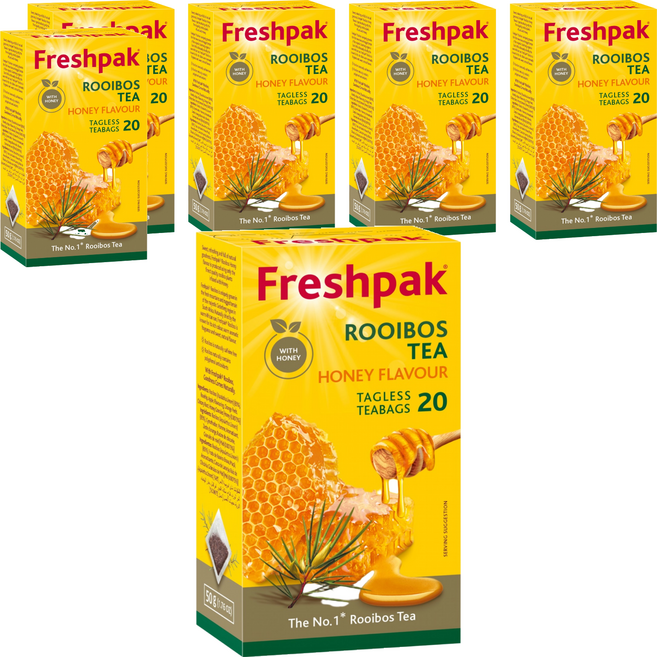 Freshpak 蜂蜜風味 南非國寶茶 博士茶, 2.5g, 20包, 6盒