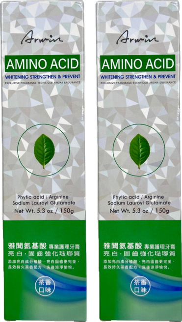 ARWIN 雅聞 氨基酸專業護理牙膏 茶香, 2個, 150g