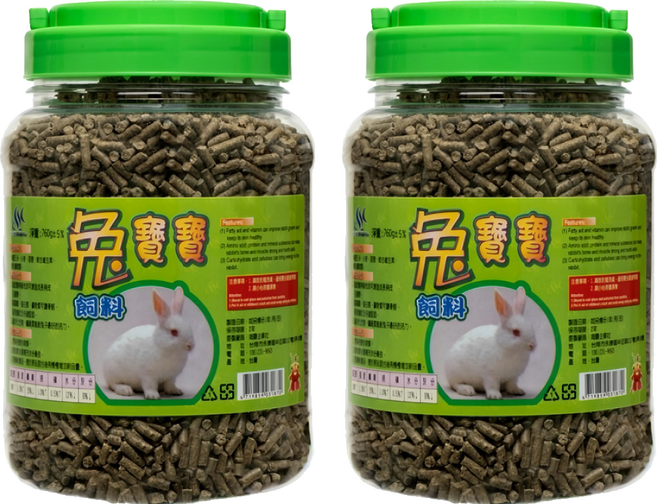 AQUAFUN 水之樂 兔寶寶飼料, 760g, 2罐