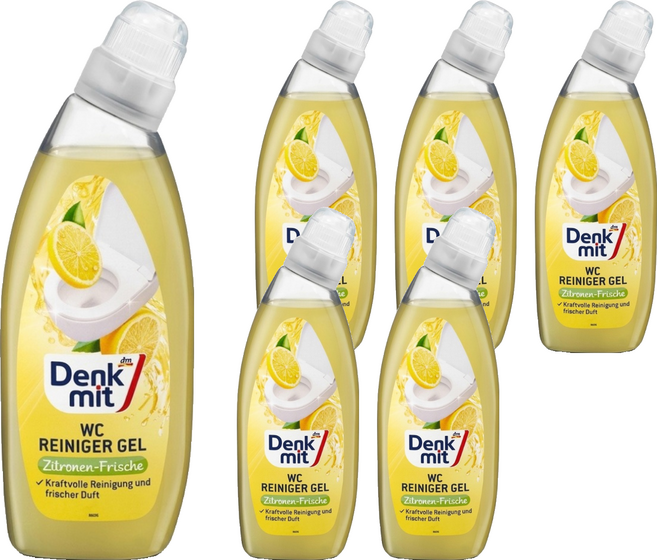 dm Denk mit 馬桶去污清潔劑 檸檬, 6個, 750ml
