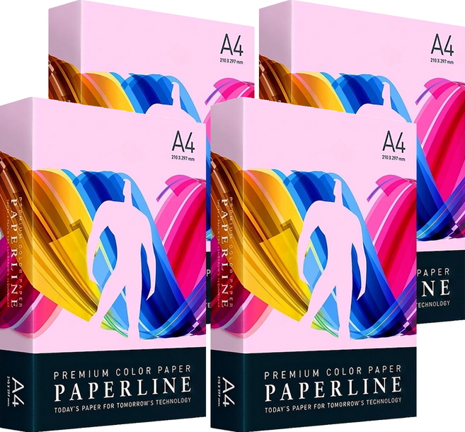 PAPERLINE 彩色影印紙 PL175 粉紅色 80磅, A4, 2000張