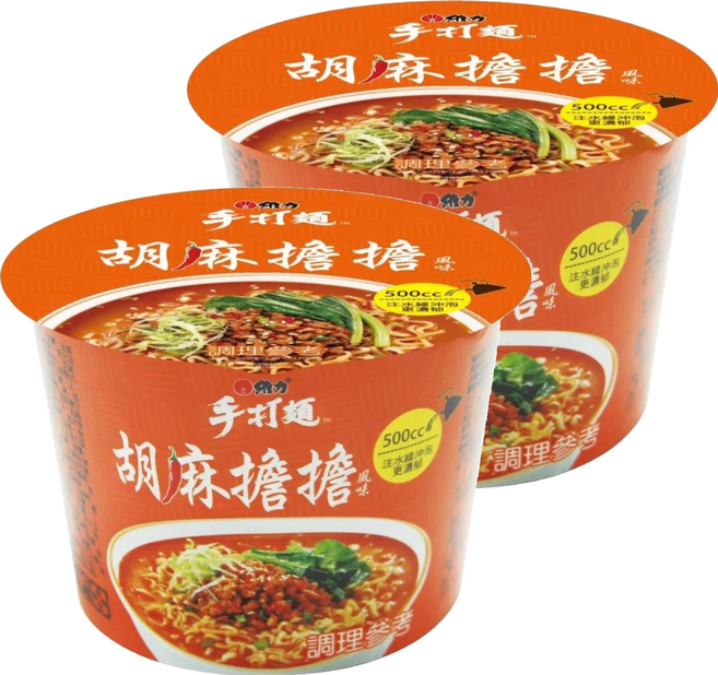 維力 手打麵 胡麻擔擔風味 110g, 2個