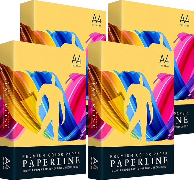 PAPERLINE 彩色影印紙 PL200 金黃色 80磅, A4, 2000張
