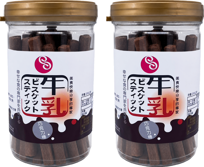 長松食品 巧克力棒, 200g, 2個
