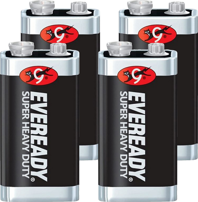 EVEREADY 永備 碳鋅電池 9V, 4個, 1個裝