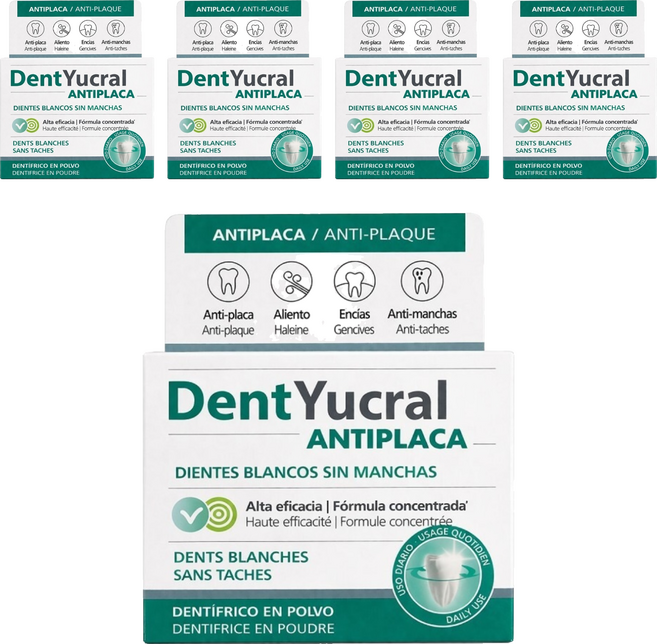 DentYucral 優潔牙護 全效潔牙粉 幫助清除牙菌斑, 50g, 5個
