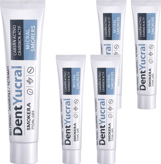 DentYucral 優潔牙護 深層淨白去漬牙膏, 5個, 1個裝