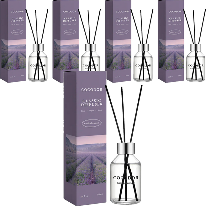 COCODOR 珂珂朵爾 日常系列 擴香瓶, 5件, 100ml, 花園薰衣草