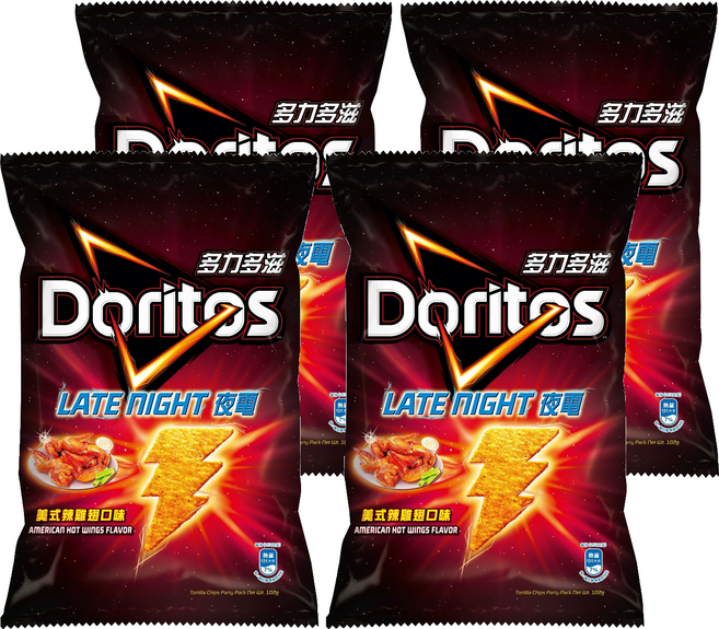 Doritos 多力多滋 美式辣雞翅口味玉米片, 102g, 4個
