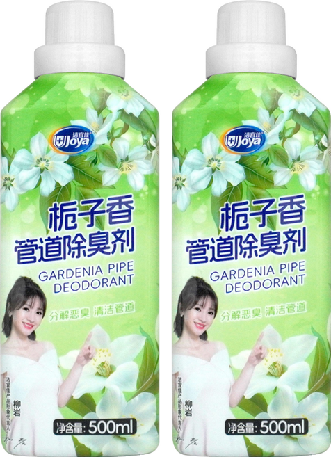Joya 潔宜佳 花香強力管道除臭劑 梔子香 綠色, 2個, 500ml